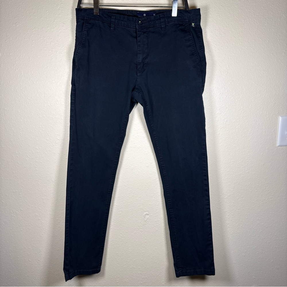 Eredi Pisano Navy Chinos Men’s 48 (US 32) Cotton Stretch Made In Italy Slim Fit